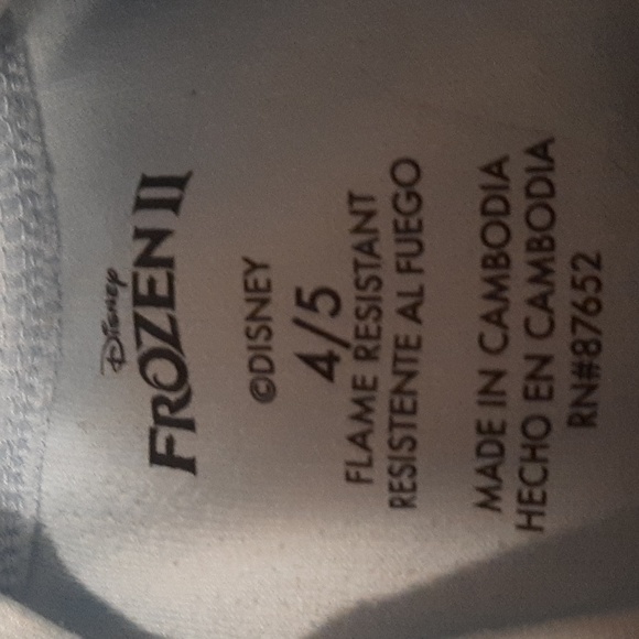 Disney Frozen 2 Girls Exclusive Blanket Sleeper Pajama, One Piece Set Size 4/5 - Picture 5 of 5